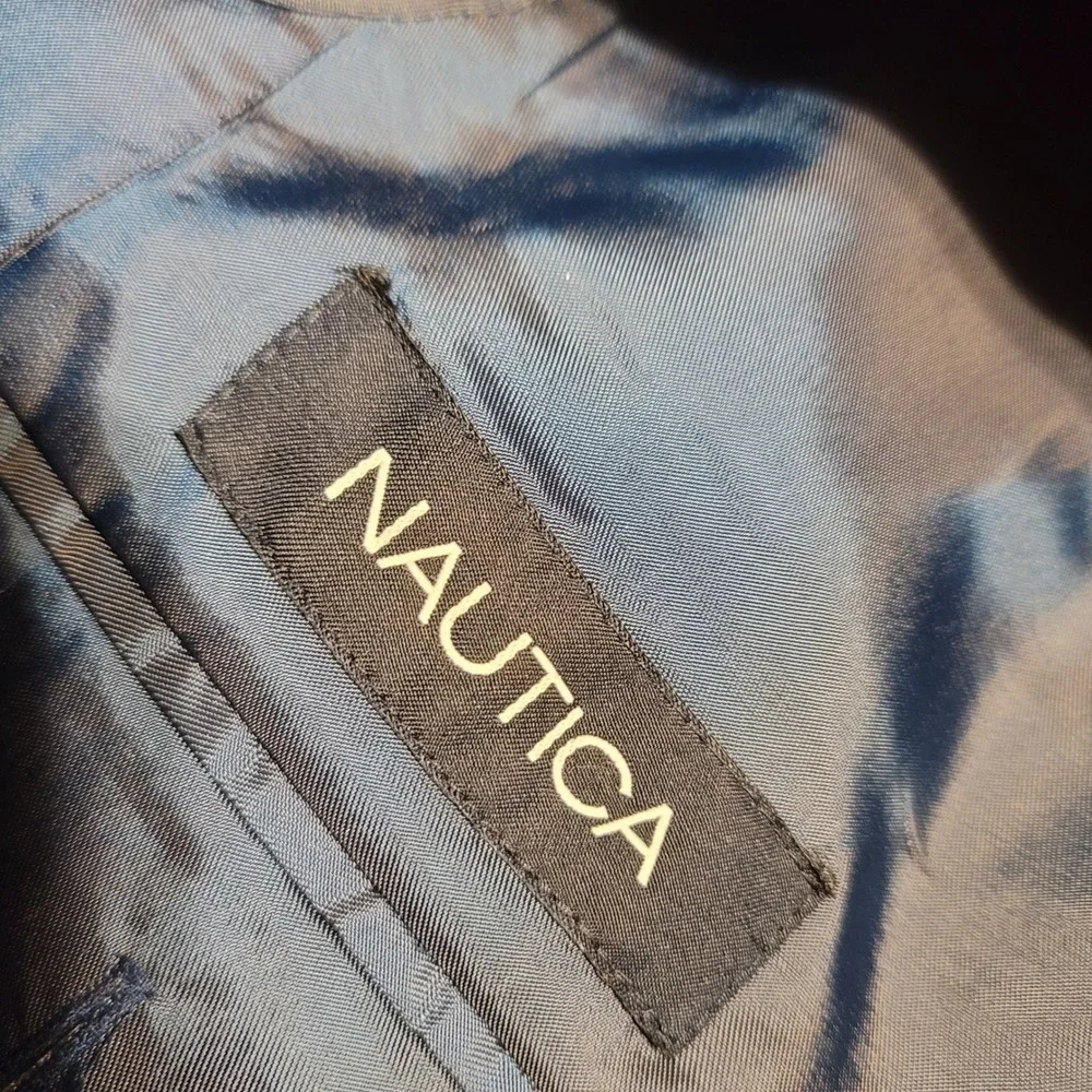 Nautica Mens‎ 42R Black 100% Wool 2-Button Blazer Sport Coat VA75 N28C-0